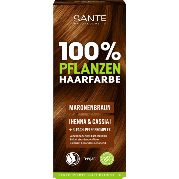 Sante Naturkosmetik Pflanzenhaarfarbe Maronenbraun