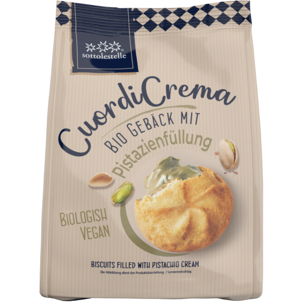 Sottolestelle Bio Gebäck mit Pistazienfüllung Cuordi Crema