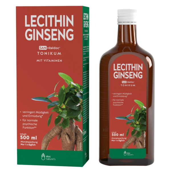Doc Nature’s Lecithin Ginseng tonic med B-vitaminer, 500 ml