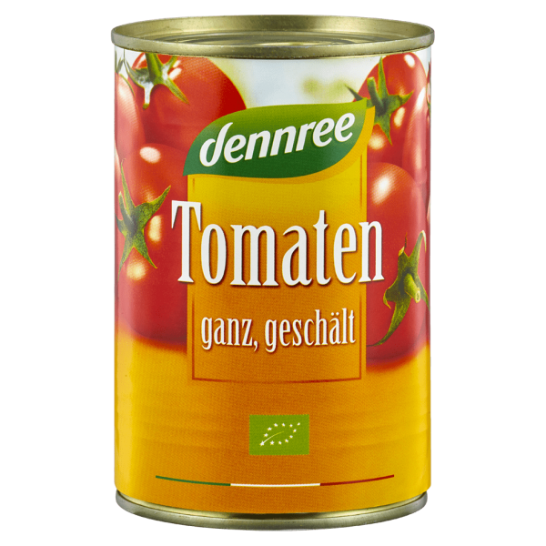 dennree Økologiske tomater hele, flåede
