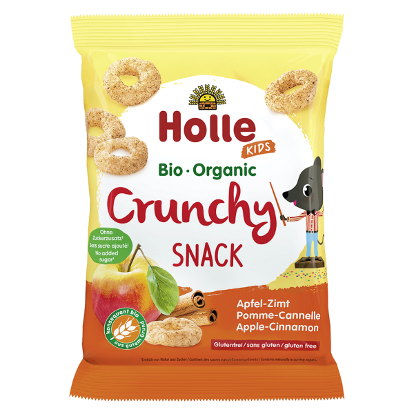 Holle Økologisk Crunchy Snack æble kanel