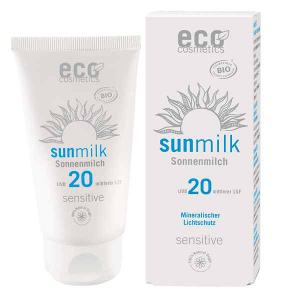 Eco Cosmetics Solmælk SPF 20, 75 ml
