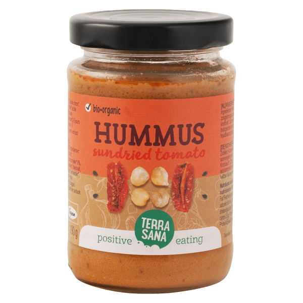 TerraSana Økologisk hummus med soltørrede tomater