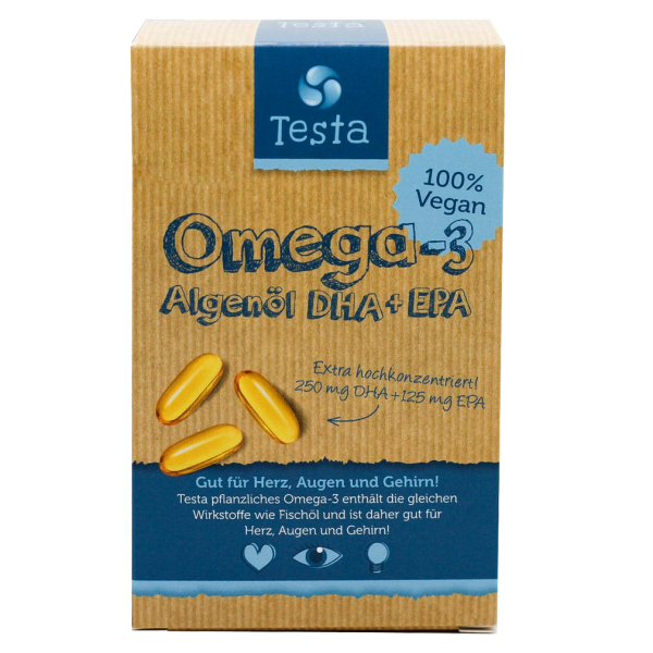 Testa Algeolie Omega-3 DHA + EPA kapsler, 45 stk.