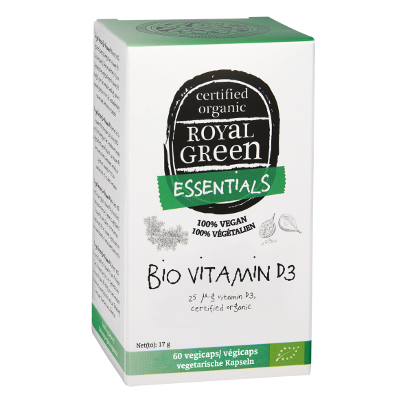 Royal Green  Økologisk D3-vitamin, 60 kapsler