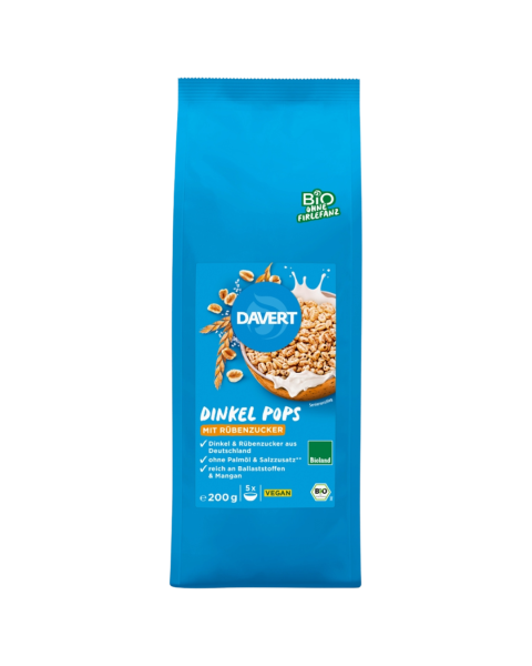 Davert Bio Dinkel Pops mit Rübenzucker Bioland 200g