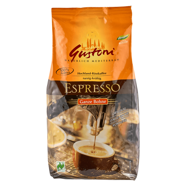 Gustoni Økologisk espresso, hele bønner