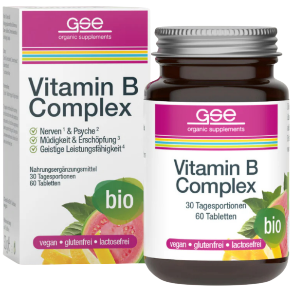 GSE Økologisk Vitamin B Complex af chlorella, guava og basilikum