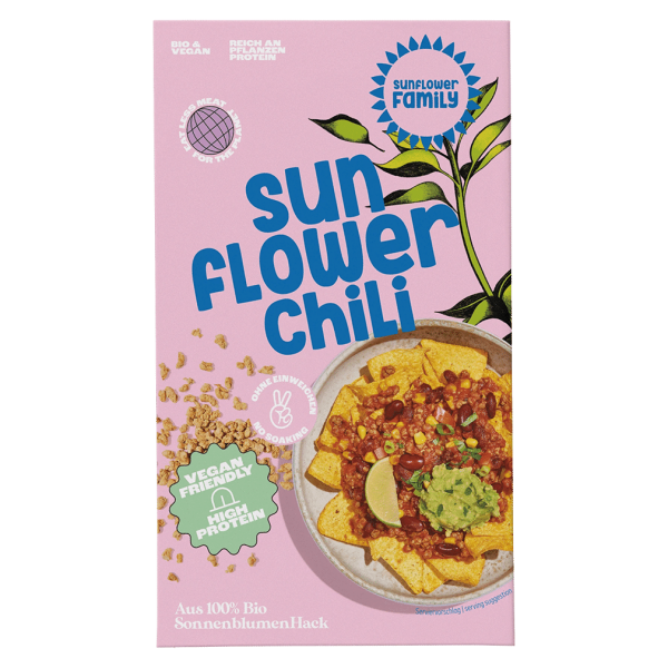 sunflower Family Økologisk solsikkehakket chili sin carne, 131g bedst før 31.03.2024