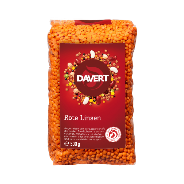 Davert Økologiske røde linser