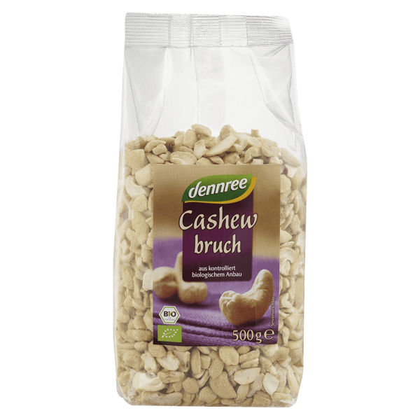 dennree Økologiske cashewnødder, knuste