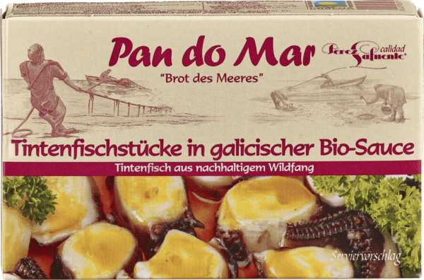 Pan do Mar Blækspruttestykker, i galicisk økologisk sauce