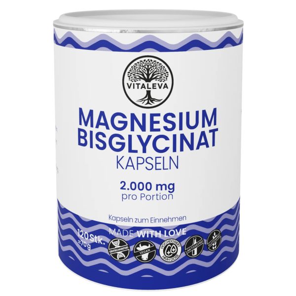 VITALEVA Magnesiumbisglycinat kapsler, vegansk