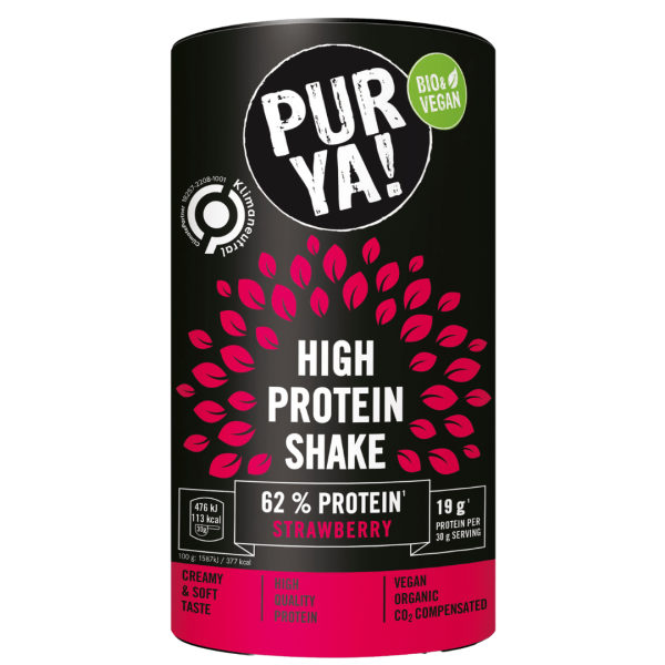 PURYA! Bio High Protein Shake Erdbeere, 500g