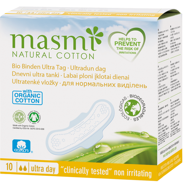 Masmi Organic Care Økologiske puder ultra dag