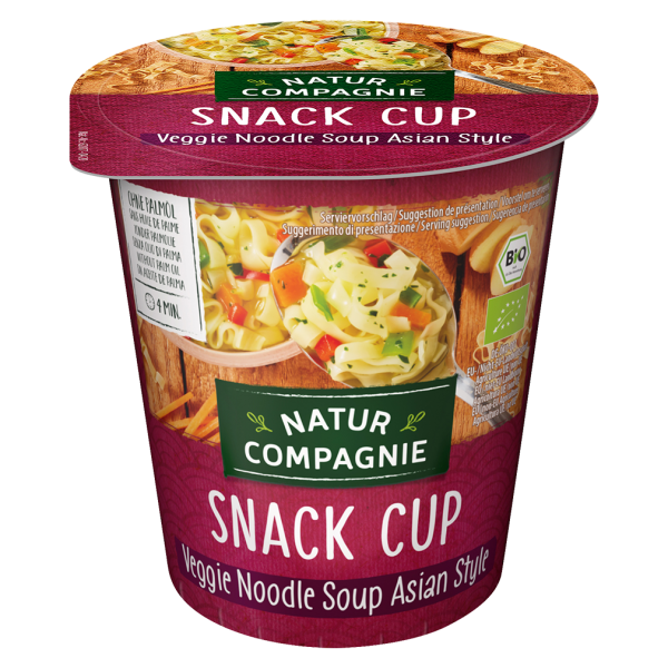 Natur Compagnie Økologisk Snack Cup Veggie Noodle Soup Asian Style