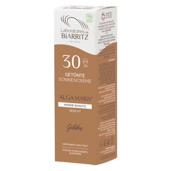 Laboratoires de Biarritz Alga Maris tonet solcreme guld SPF 30