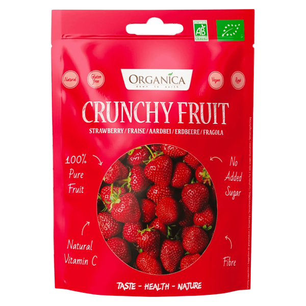 Organica Økologisk Crunchy Fruit, jordbær