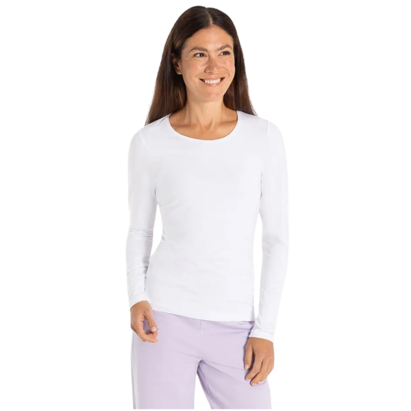 Spirit of Om Langarm-Shirt Mabu Chakra - weiß