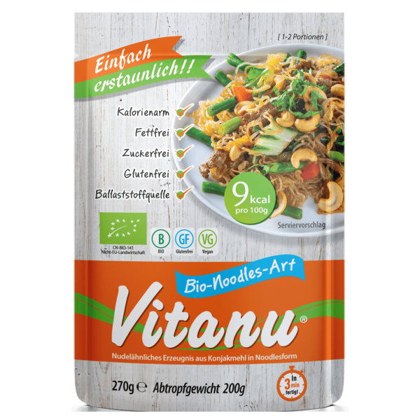 Vitanu Økologiske Konjac-nudler Asia, 270g