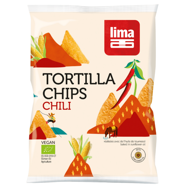 Lima Økologiske tortillachips med chili