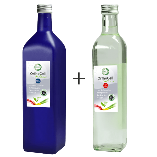 OrthoCell AG Balance OH-opløsning og balance H?-opløsning (1 liter hver)