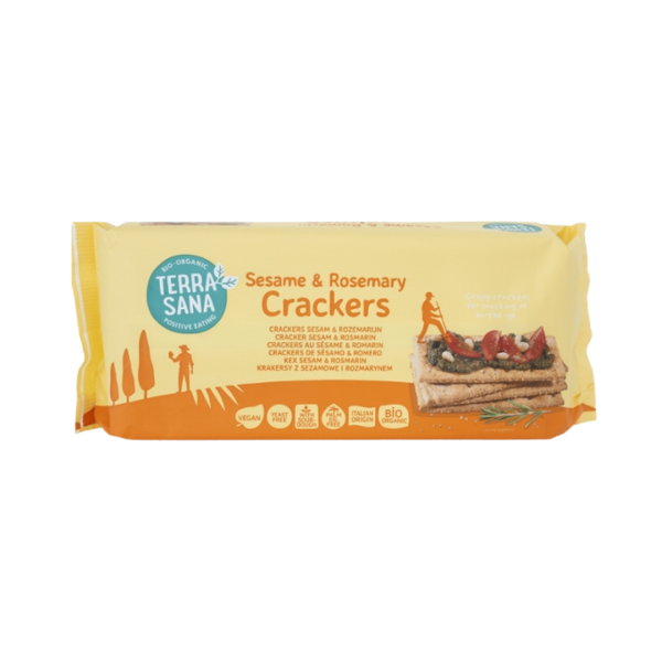 TerraSana Bio Sesam &amp; Rosmarin cracker, 250g