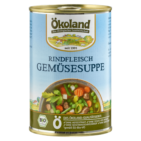 Ökoland Økologisk grøntsagssuppe med oksekød