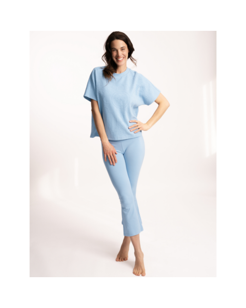 Spirit of Om Yoga Hose 7/8 Vipra - eisblau