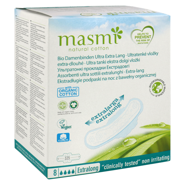 Masmi Organic Care Økologisk hygiejnebind Ultra Extra Long