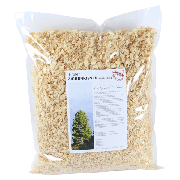 Tiroler Zirbenkissen Swiss stone pine pude refill 1kg 40x40cm