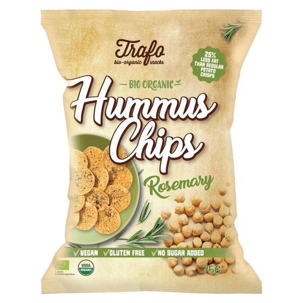 Trafo  Økologiske hummus-chips med rosmarin