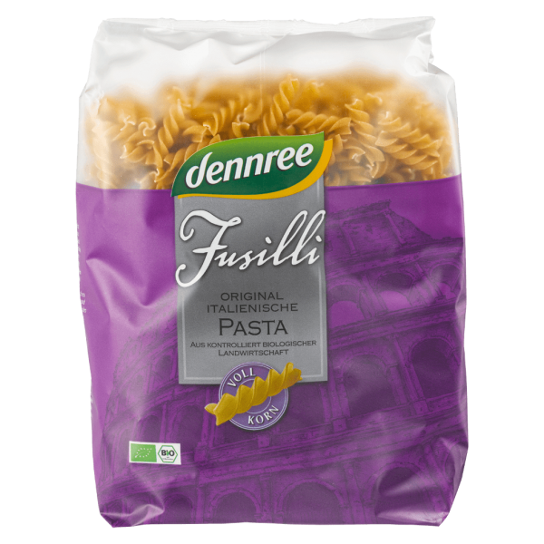 dennree Fusilli af økologisk hård hvede, fuldkorn