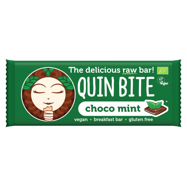 Quin Bite Økologisk chokolade Mint Raw Food Bar