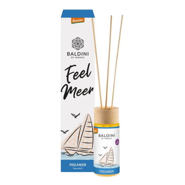 Baldini Rumduftsæt Feelmeer demeter med duftpinde, 50 ml