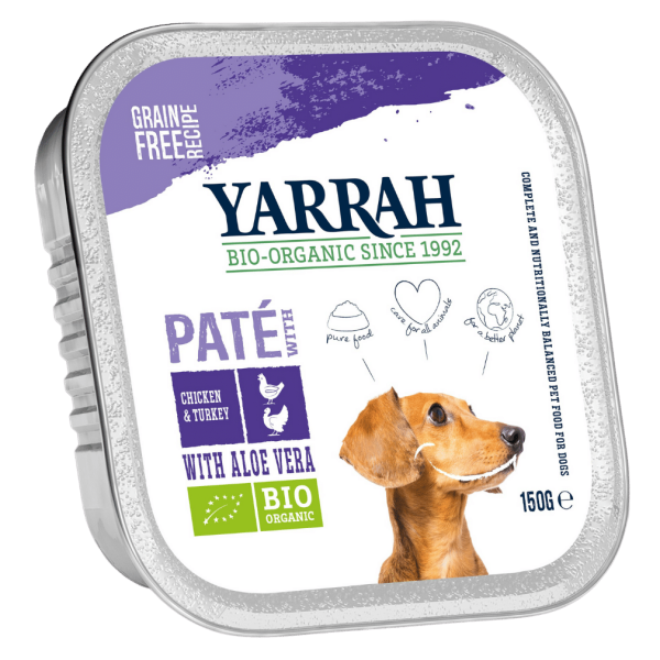 Yarrah Økologisk hundefoder paté kylling &amp; sandhed
