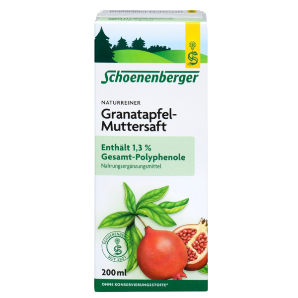 Schoenenberger Økologisk Naturlig Granatæble Mor Juice 200 ml