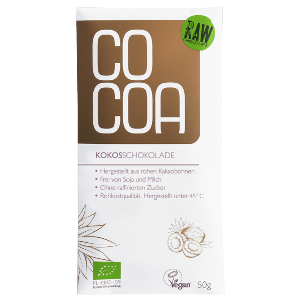 Cocoa Økologisk rå chokolade kokosnød
