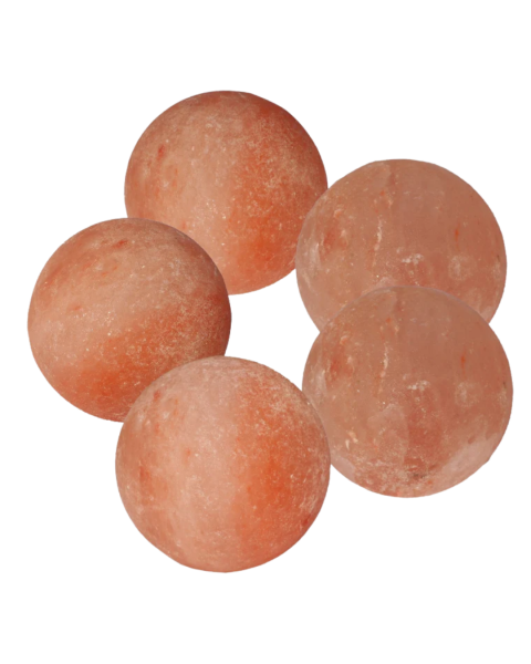 NaturGut Rosa salt massage- &amp; badekugler 5-sæt Ø 3 cm