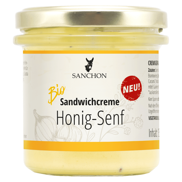 Sanchon Økologisk sandwichcreme honning-sennep