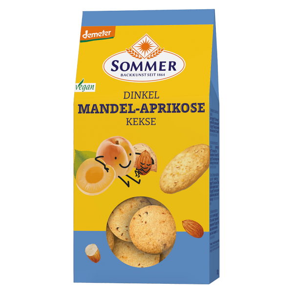 Sommer Økologiske spelt-mandel-abrikos-kiks med spelt