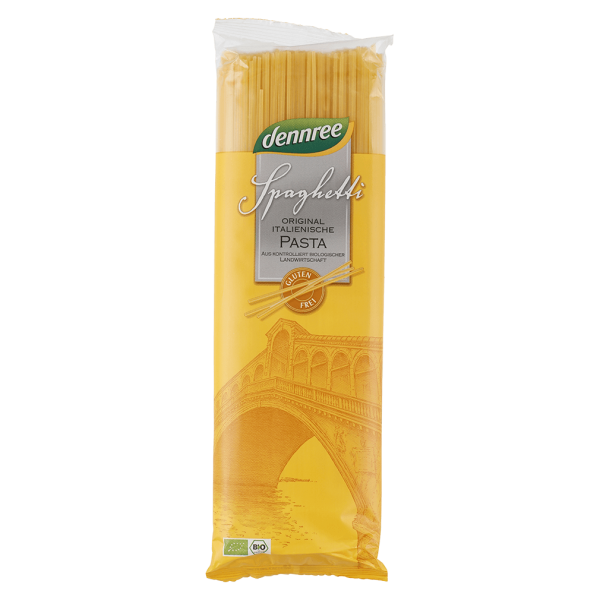 dennree Spaghetti fremstillet af majs- og rismel, glutenfri