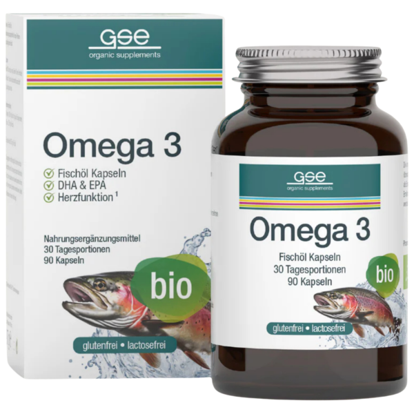 GSE Økologiske Omega 3 fiskeoliekapsler