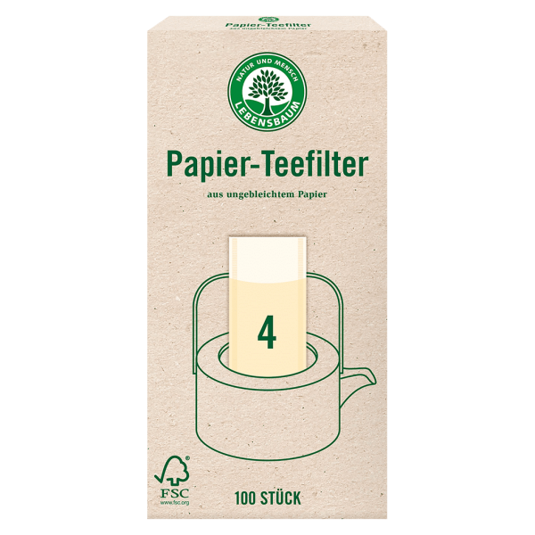 Papir tefilter størrelse 4 100 stk.