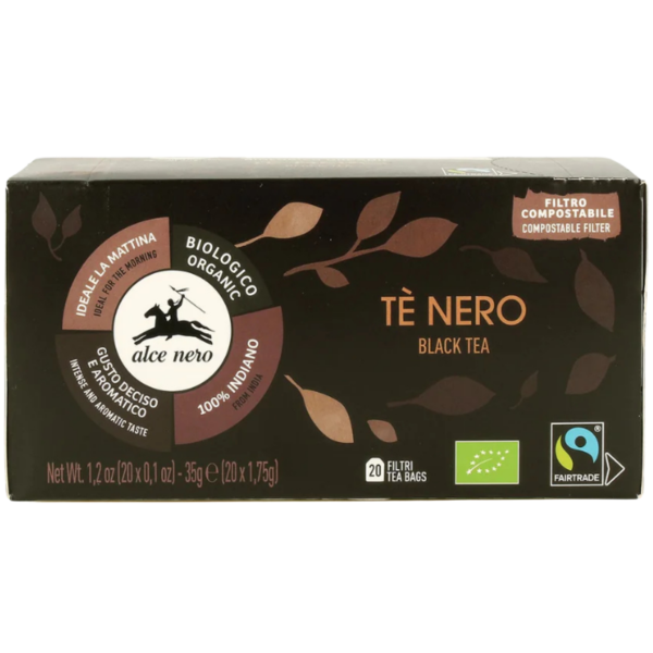 Alce Nero Økologisk sort te, 20 tebreve